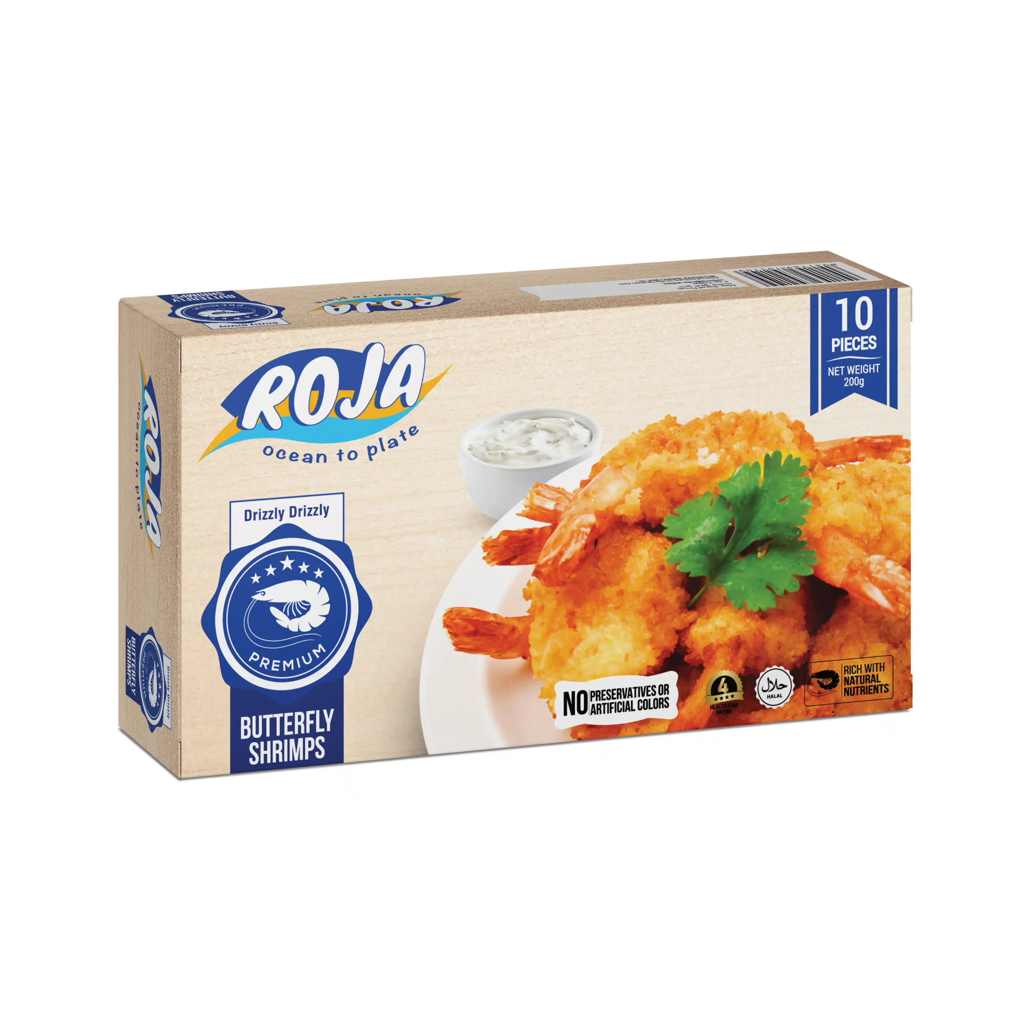 Roja Fish Butterfly Shrimps -drizzly 200gm