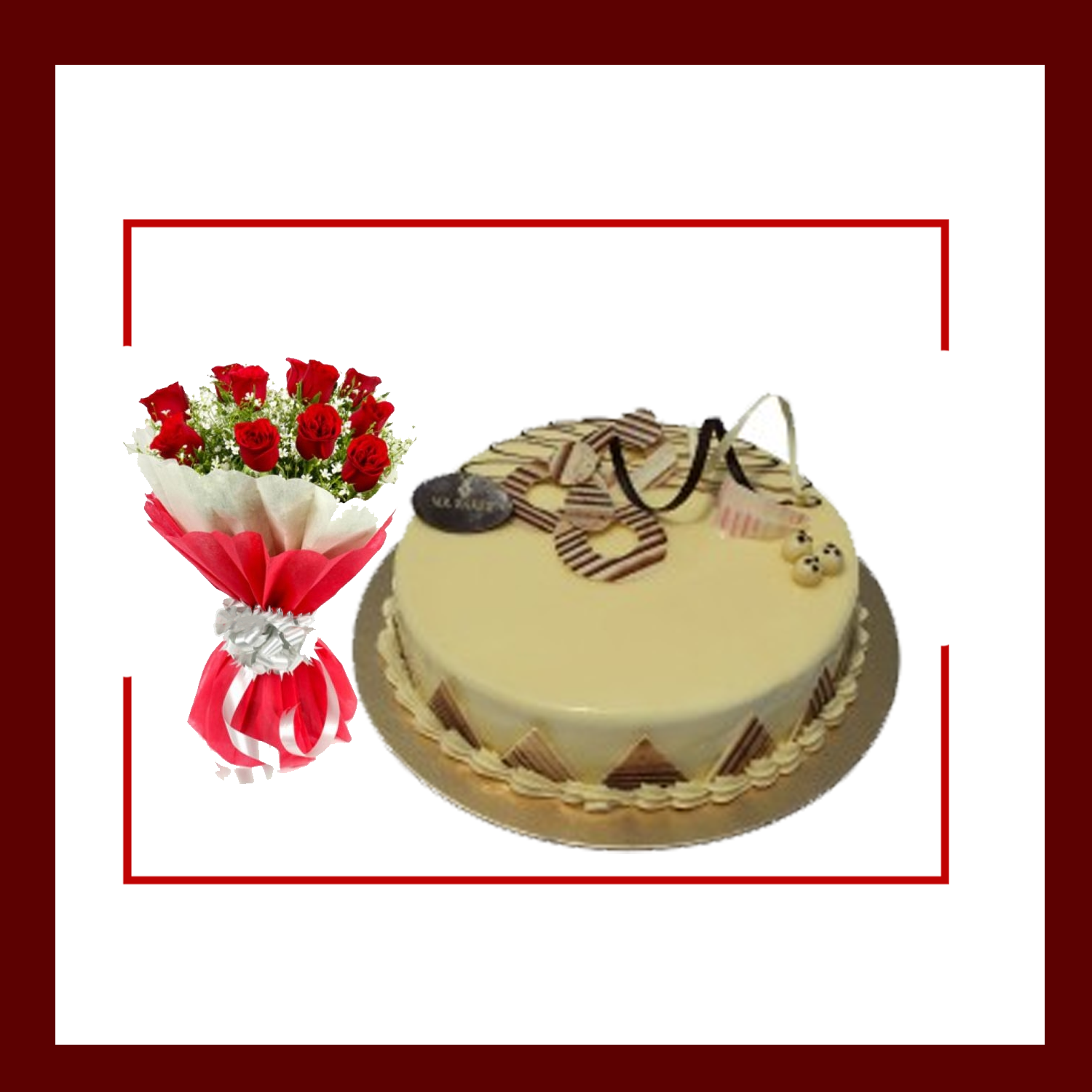 Cake & Flower Combo 12