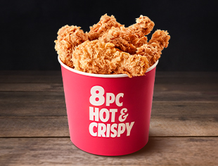 8 Pc Hot & Crispy Chicken