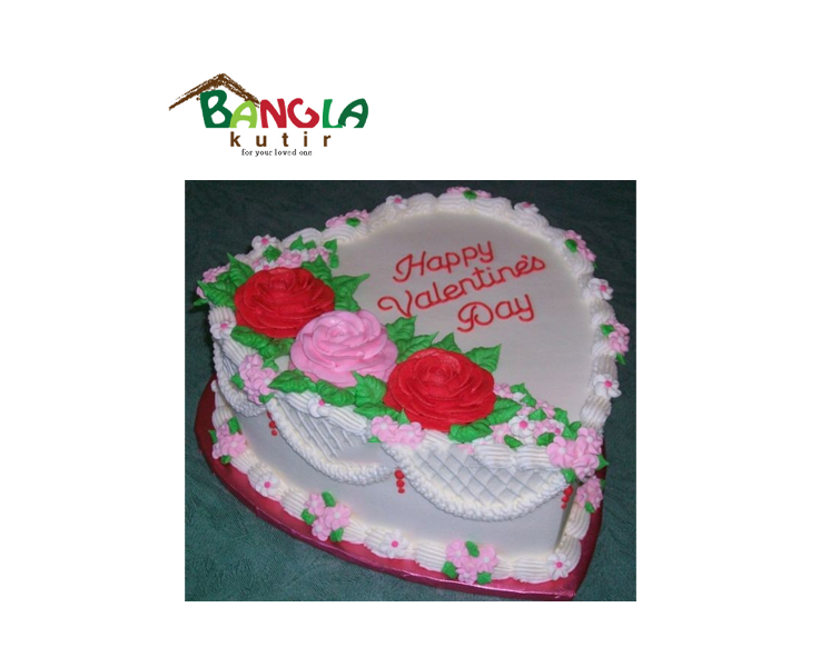 Heart Shape Vanilla Cake 2 Kg