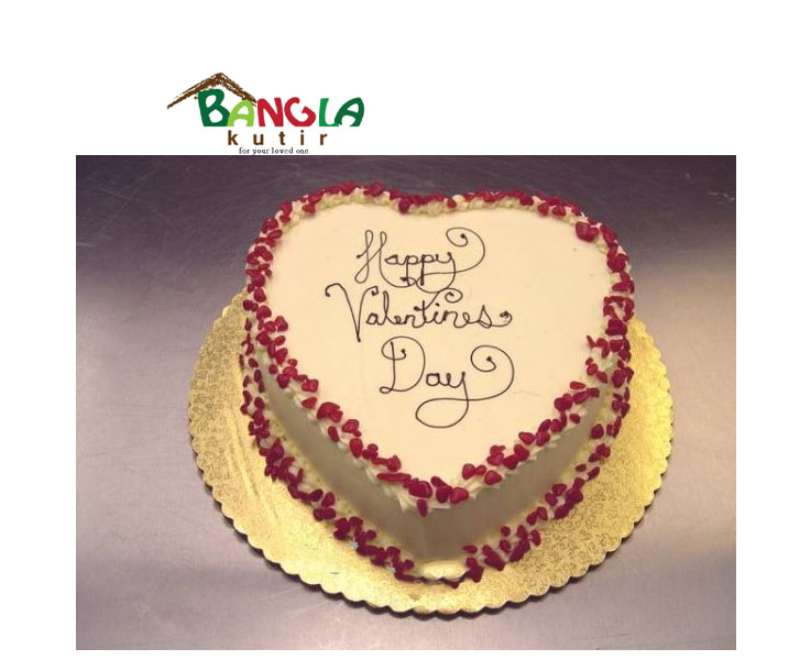 Heart Shape Vanilla Cake 1 Kg   