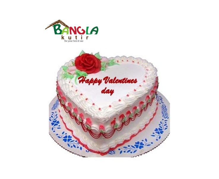 Vanilla Heart Cake 1 Kg