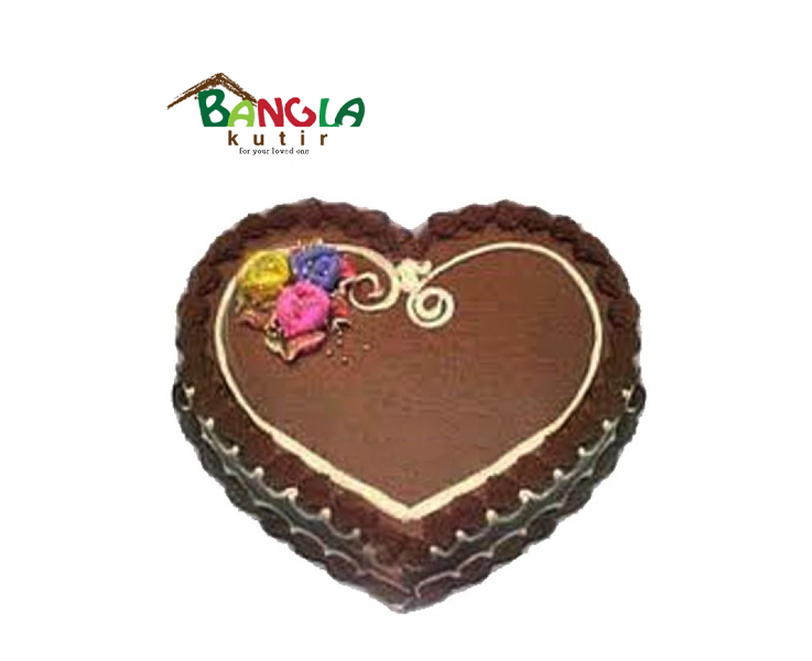 Heart Shape Chocolate Cake 1 Kg