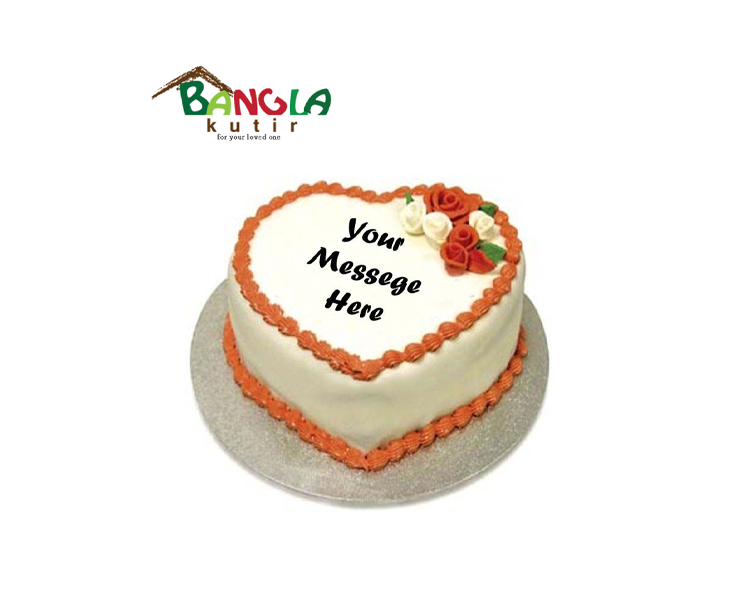 Heart Shape Vanilla Cake 2 Kg  