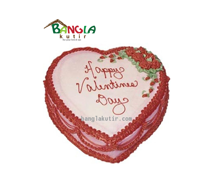 Vanilla Heart Shape Cake 1 Kg