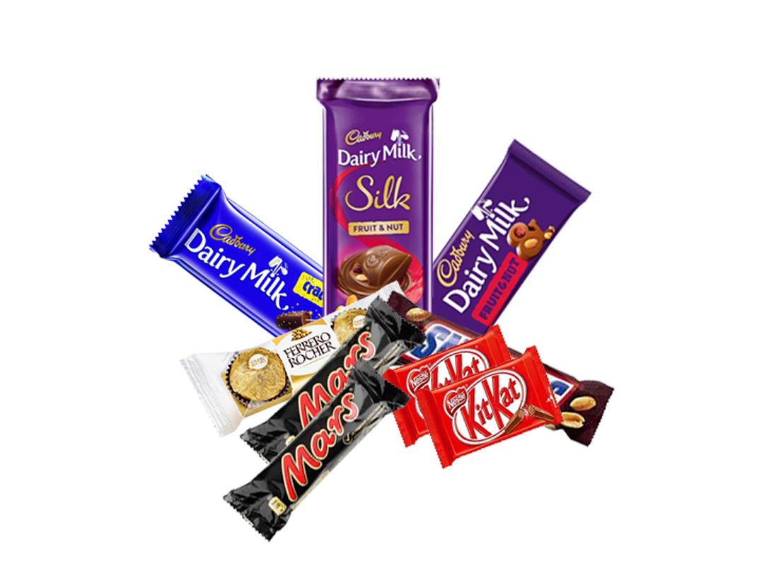 A Basket Of 9 Mixed Chocolates