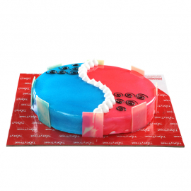 Vanilla Strawberry Divided Cake