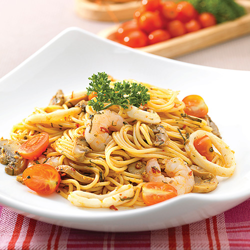 Seafood Pasta In Thai Spice