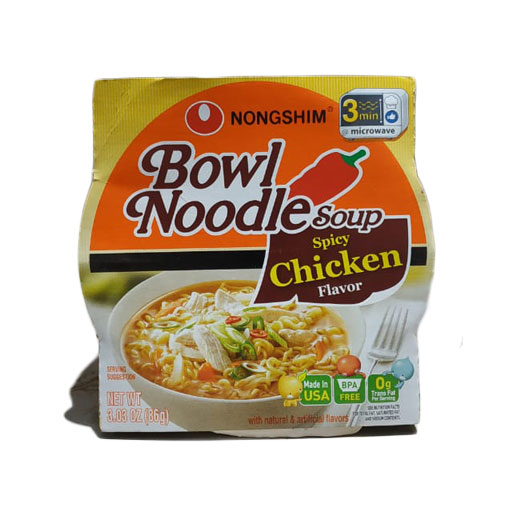 Nongshim Spicy Chicken Flv. Bowl Noodles Soup 86 Gm
