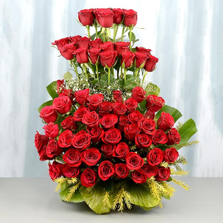 Roses In A 2 Feet Tall Basket