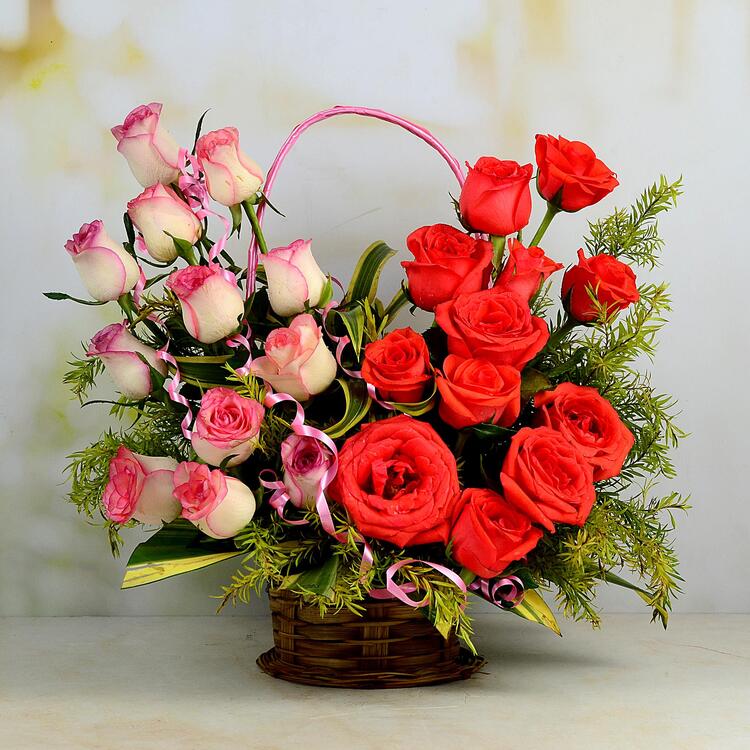 Basket With Lovely Flowers