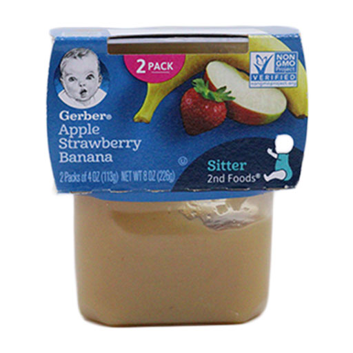 Gerber 2nd Foods Apple Strawberry Banana Sitter 2 Packs 226 Gm
