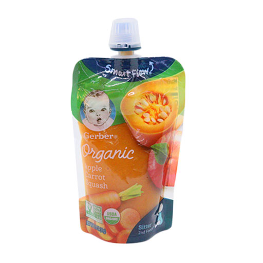 Gerber Organic Apple C.s.sitter 2nd Food Pouch Pack 99 Gm