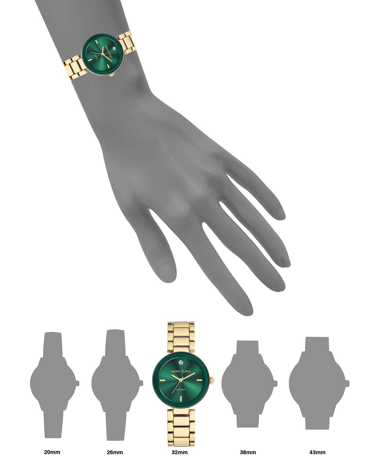 Women&#039;s Diamond-accent Gold-tone Bracelet Watch 32mm  