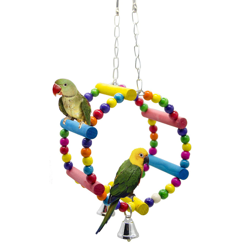 Bird Toys For Parrot Love Swing And Cockatiel Conure Accessories 