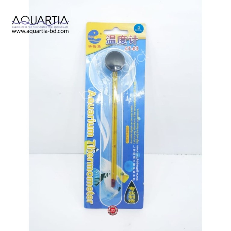 Happy Fish Aquarium Glass Thermometer At