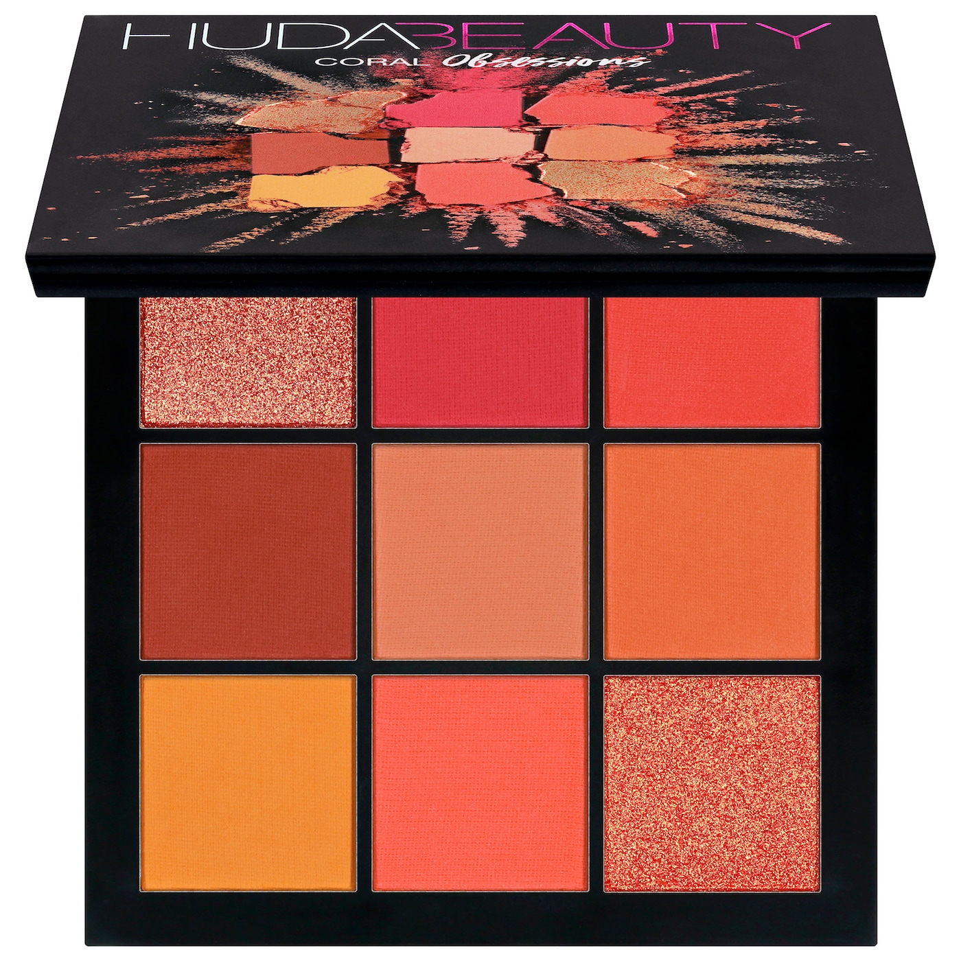 Huda Beauty Coral Eyeshadow Pallete