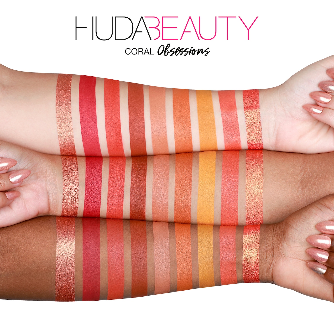 Huda Beauty Coral Eyeshadow Pallete