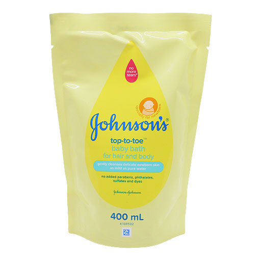 Johnsons Top-to-toe Baby Bath Refill Pack 400 Ml