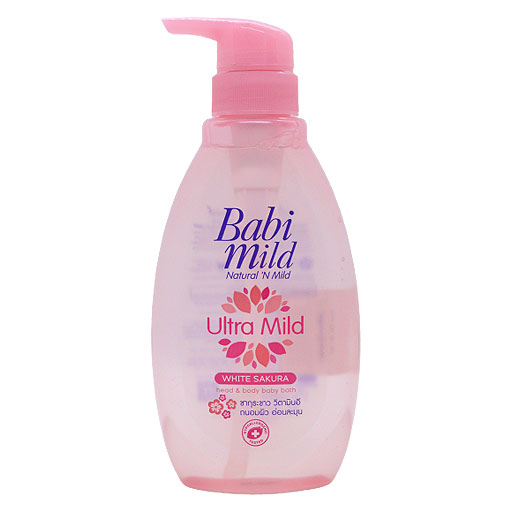Babi Mild White Sakura Head & Body Baby Bath 400 Ml