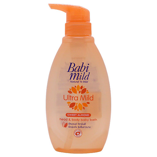 Babi Mild Sweet Almond Head & Body Baby Bath 400 Ml