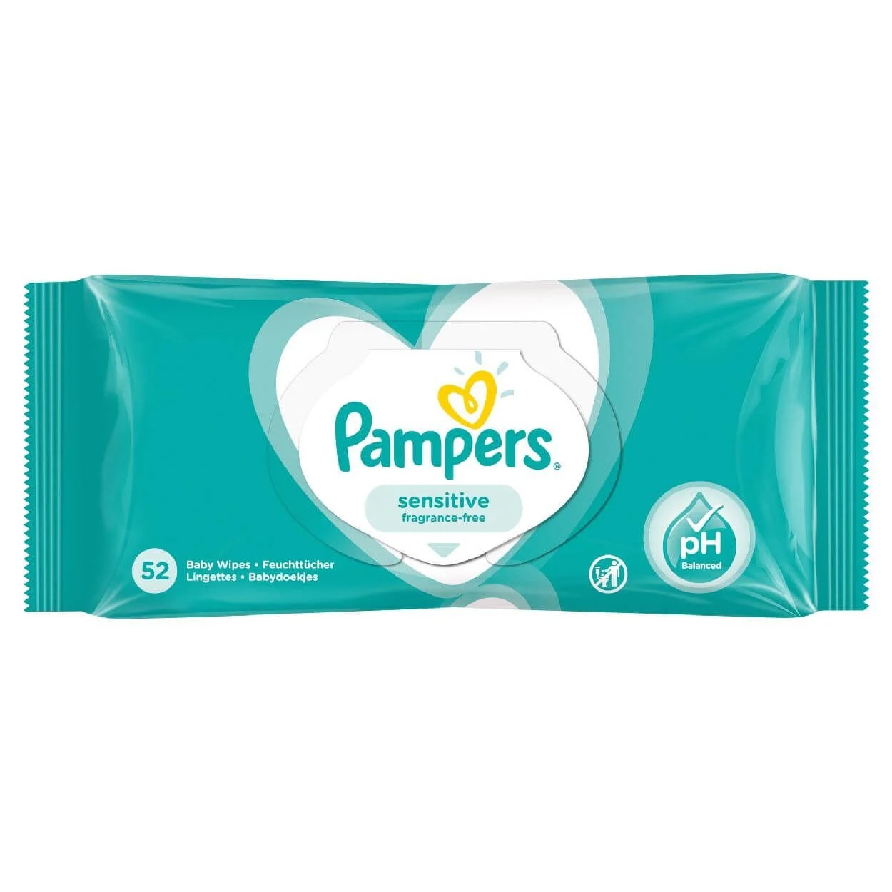 Pampers Sensitive Baby Wipes 52 Pcs