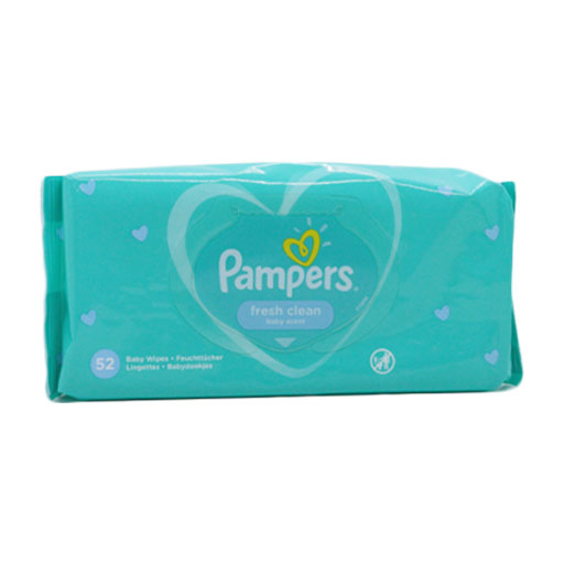 Pampers Fresh Clean Baby Wipes 52 Pcs