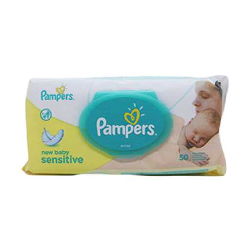 Pampers New Sensitive Baby Wipes 50 Pcs