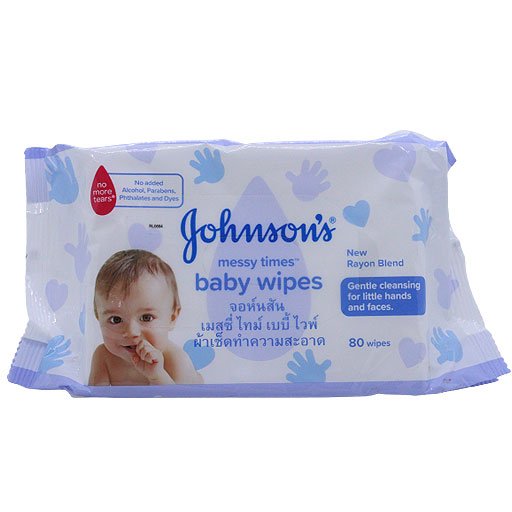Johnsons Messy Times Baby Wipes 80 Pcs