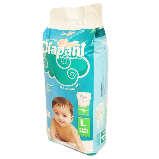 Bashundhara Diapant L (9-14 Kg) 34 Pcs