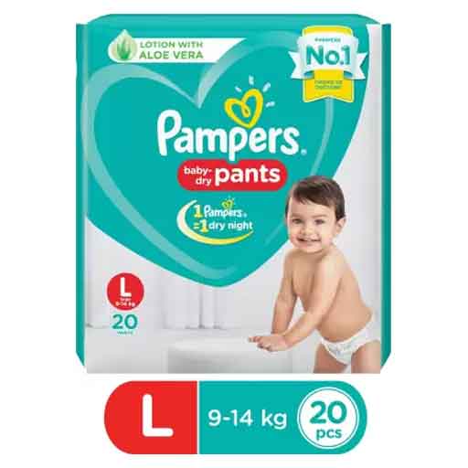 Pampers Baby Dry Pants Large 9-14 Kg 20 Pants