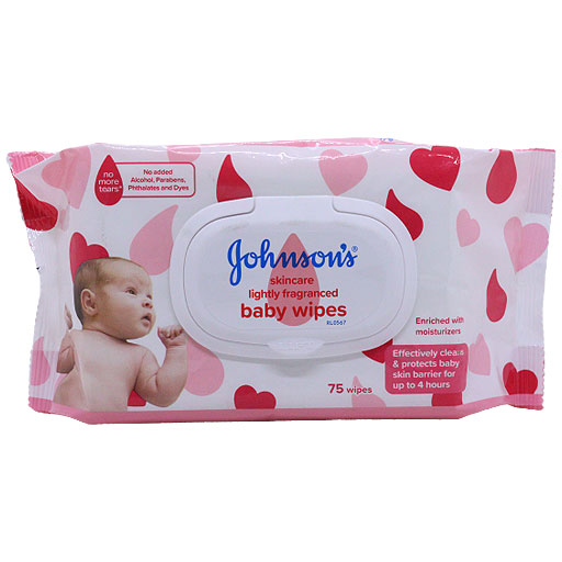 Johnsons Skincare Lightly Fragranced Baby Wipes 75 Pcs