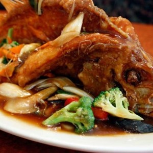 Steamed Whole Red Snapper