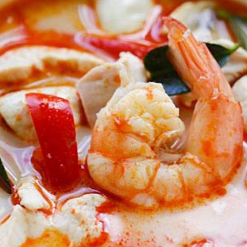 Tom Yum Chicken And Prawn Mixed Soup