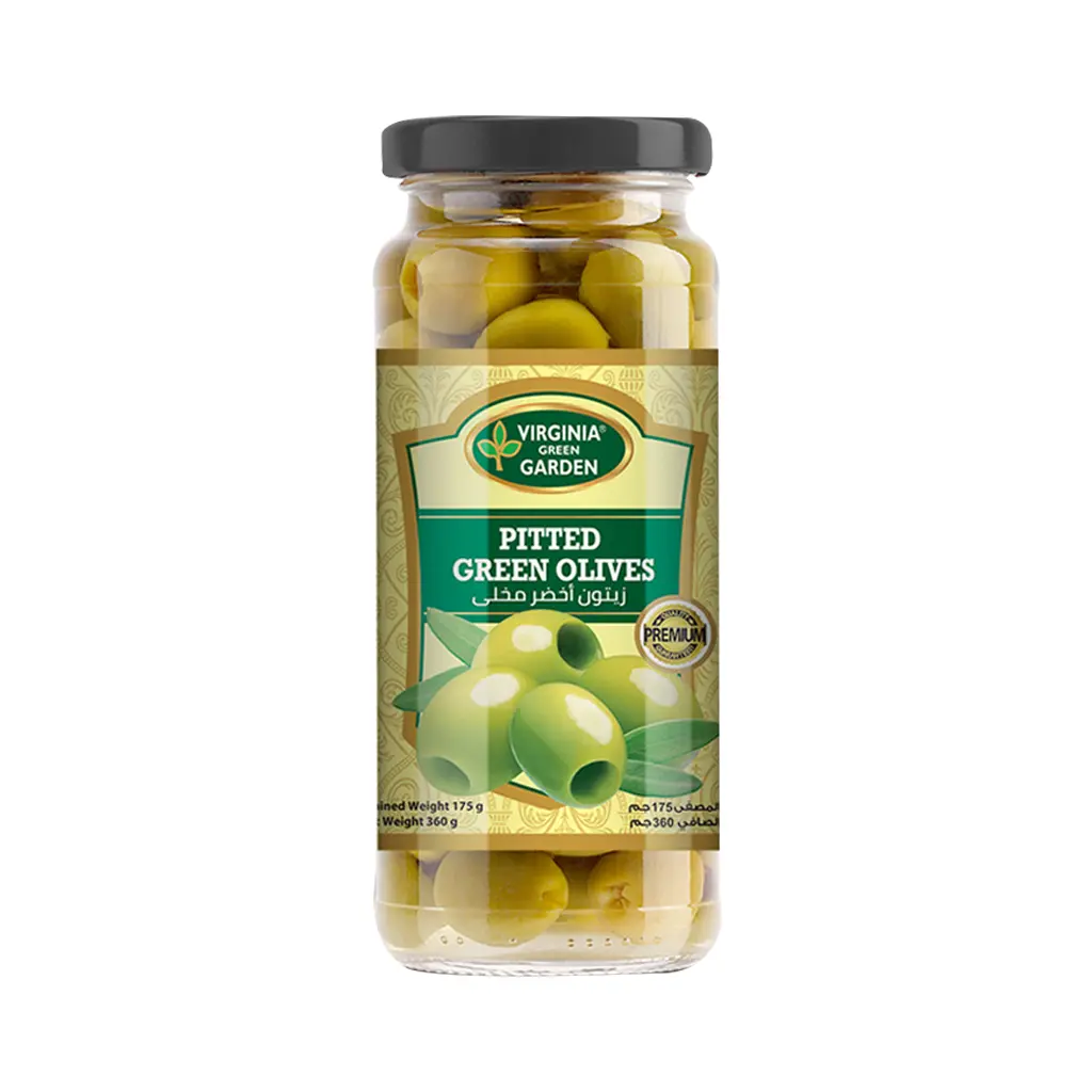 Virginia Green Garden Whole Green Olives 360gm