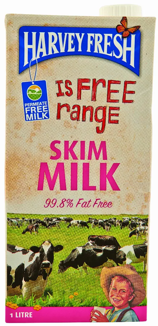 Harvey Fresh Long Life Uht Skim Milk 1lt