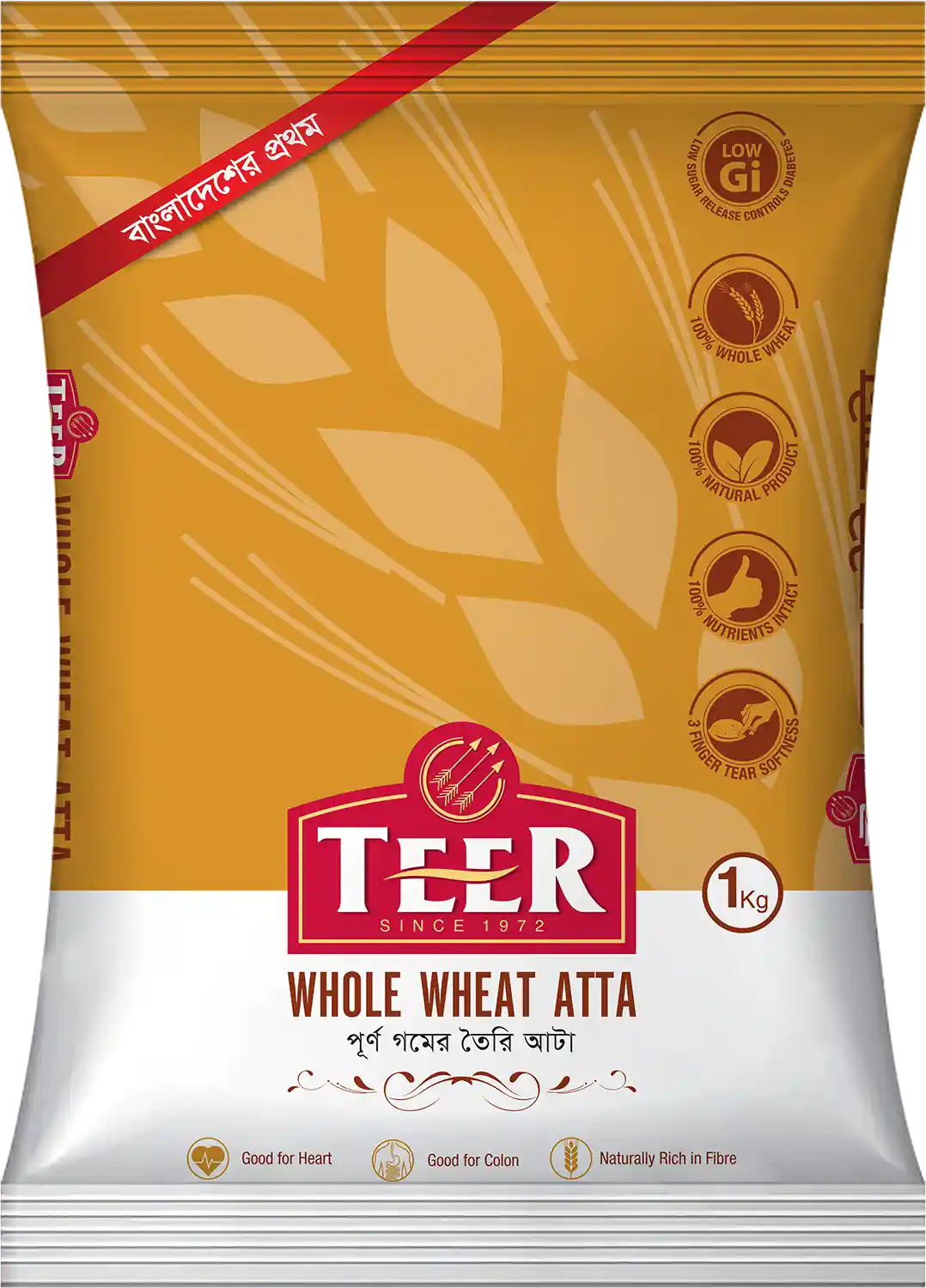 Teer Whole Wheat Atta 1 Kg Pack