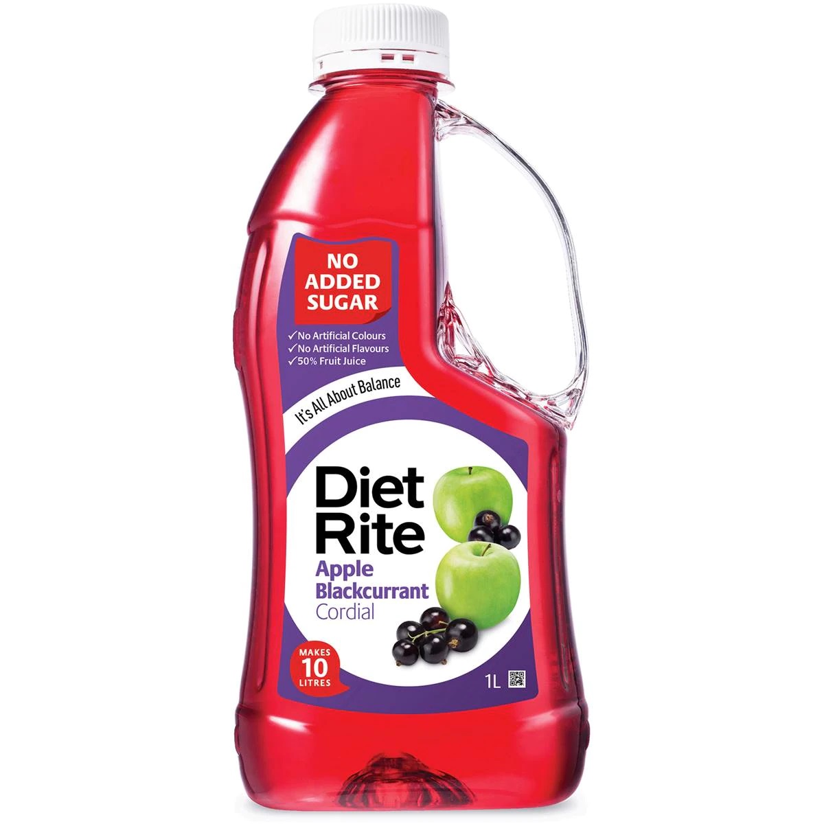 Diet Rite Cordial Juice Apple Blackcurrant 1ltr .au