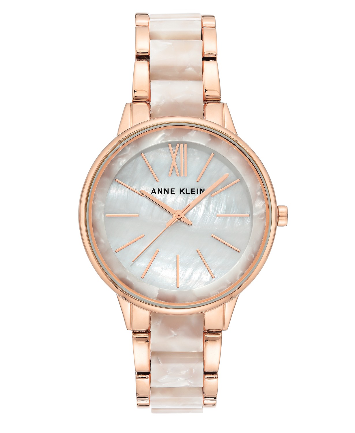 Anne Klein Rose Gold-tone White Bracelet Watch 37mm 