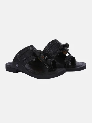Black Leather Sandal