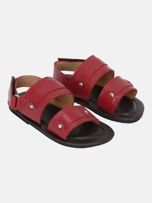 Red Leather Sandal