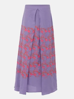 Lavender Printed Cotton Skirt