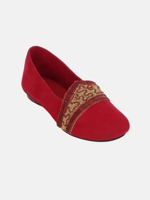 Red Velvet Pump Shoes