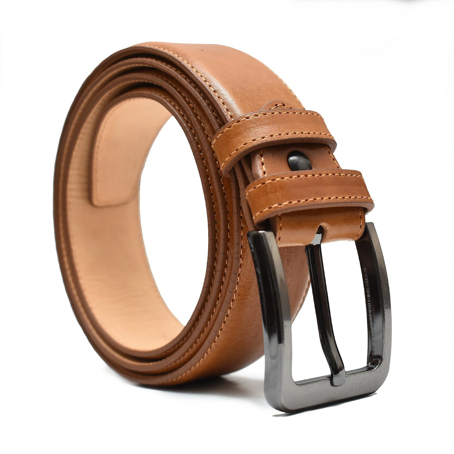 Premium Oil Pull Up Leather Belt For Men (brown)