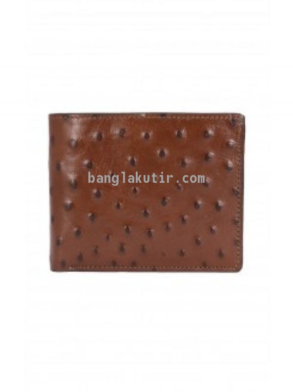 Brown Embossed Leather Wallet 