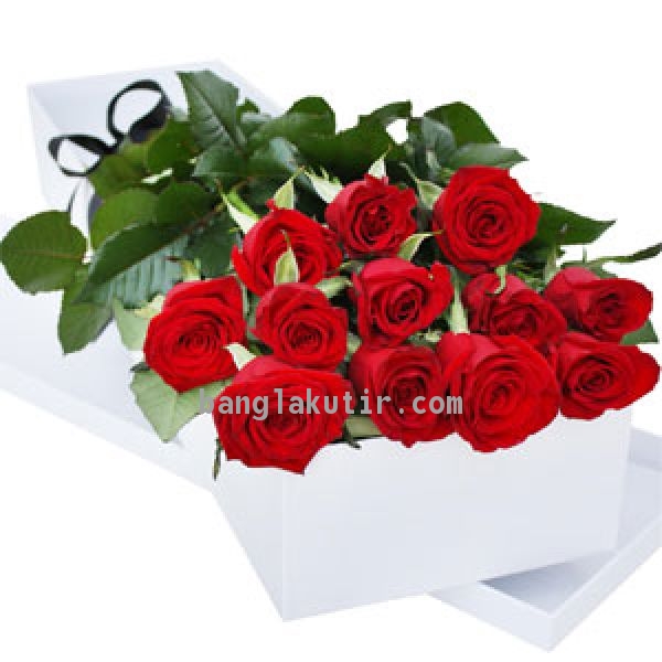 12 Pcs Roses In A Box